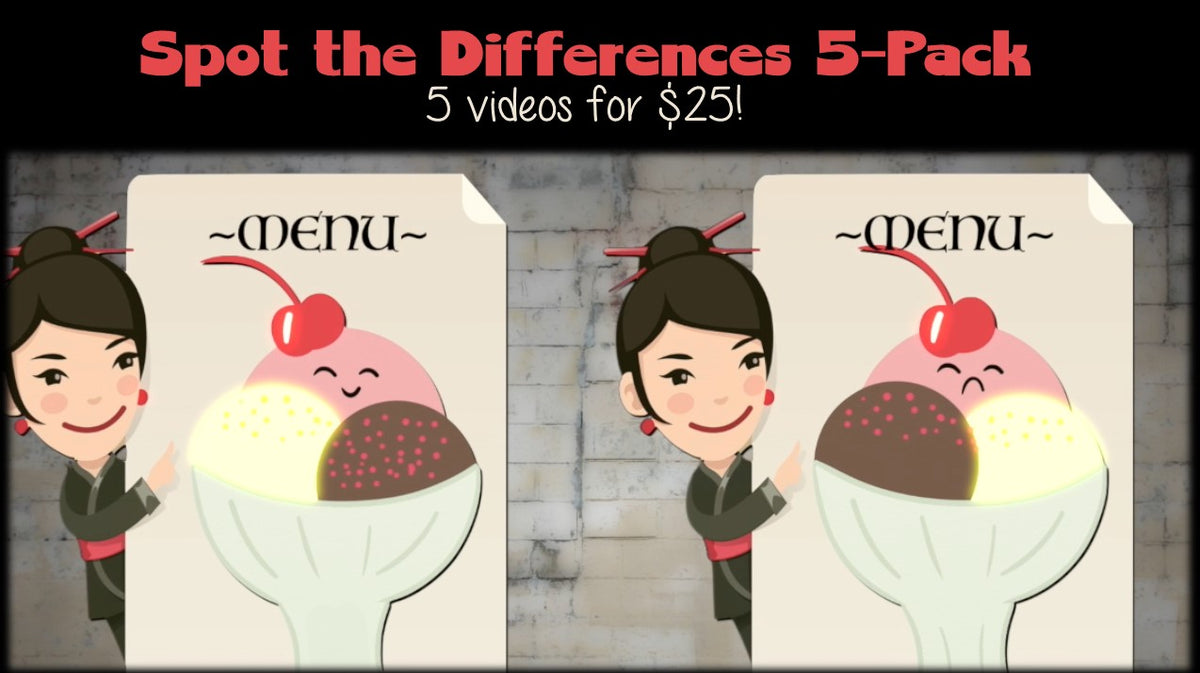 Spot the Differences [5 Pack] On Screen Game – KidzMatter