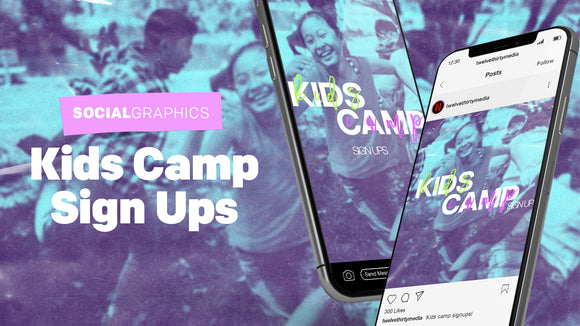 Kids Camp Sign Ups Social Graphics