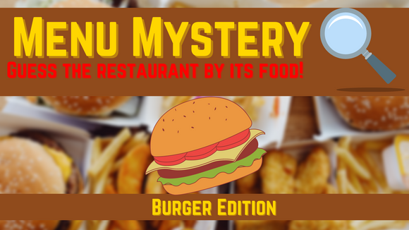 Menu Mystery Burger Edition On Screen Game