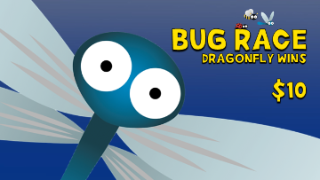 Bug Race [Dragonfly Wins] Racing Game Video