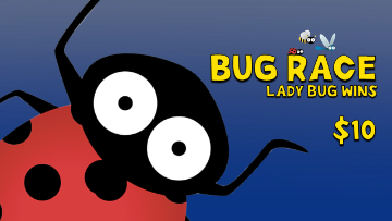 Bug Race [Ladybug Wins] Racing Game Video