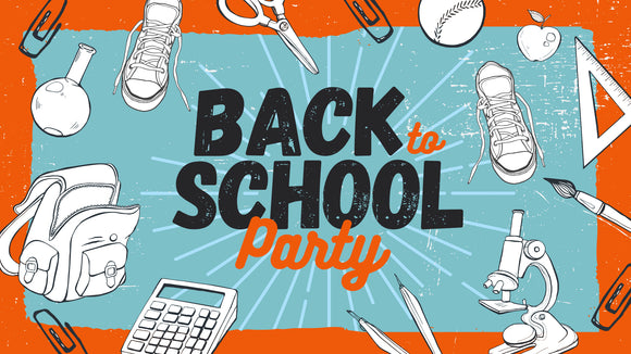 Back to School Party Title Graphics
