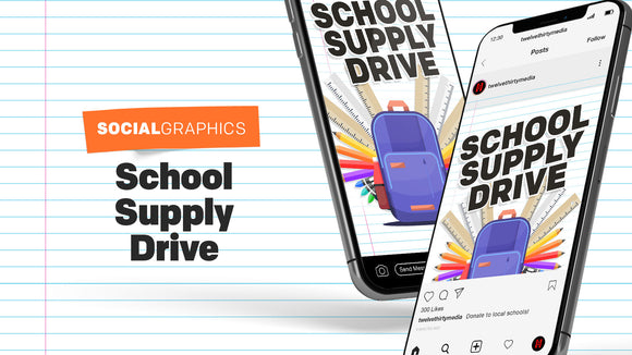 School Supply Drive 3: Social Graphics