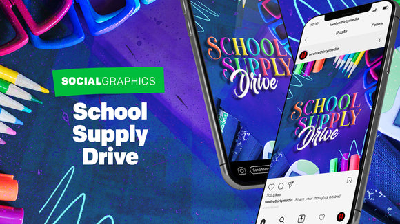 School Supply Drive: Social Graphics