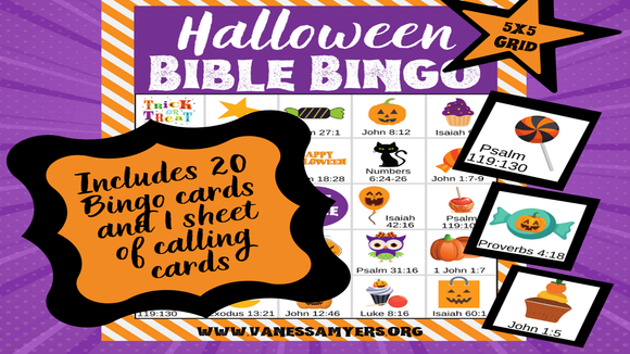 Halloween Bible Bingo