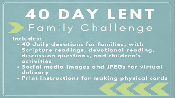 40 Day Family Lent Challenge Cards