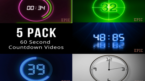 60 Second Countdown Video 5-Pack (Volume 2)